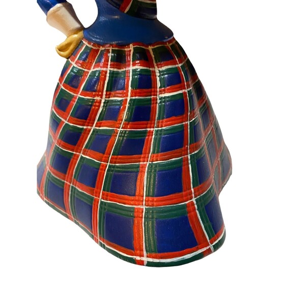 Vintage Holland Mold Scottish Celtic Lass Dancing Girl Brown Eyes Signed plaid - Picture 9 of 13